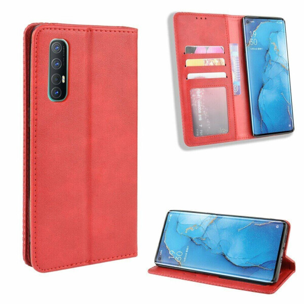 

Чехол Deexe Retro Style для OPPO Reno 3 Pro - Red