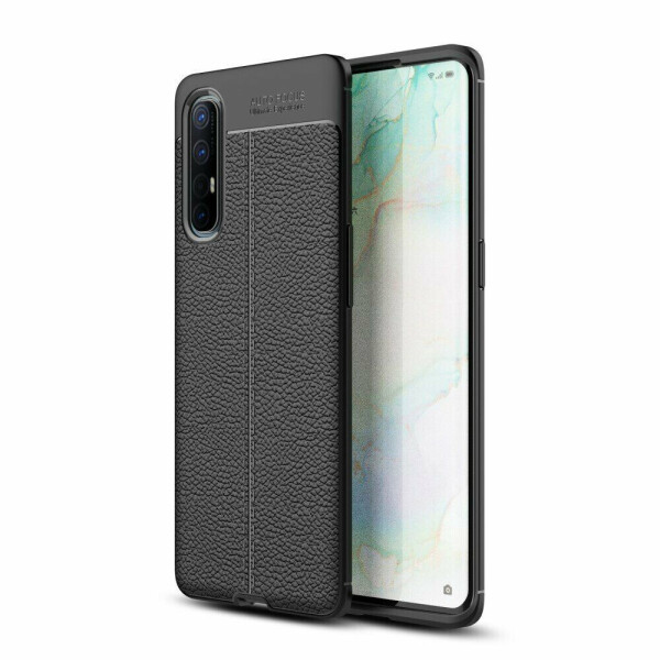 

Защитный чехол Deexe Leather Cover для OPPO Reno 3 Pro - Black