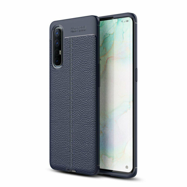 

Защитный чехол Deexe Leather Cover для OPPO Reno 3 Pro - Blue