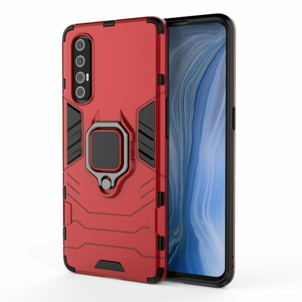 

Защитный чехол Deexe Hybrid Case для OPPO Reno 3 Pro - Red