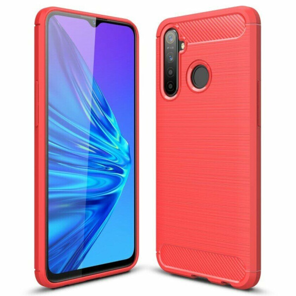 

Защитный чехол UniCase Carbon для Realme 5 - Red