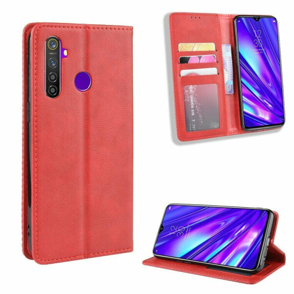

Чехол Deexe Retro Style для Realme 5 - Red