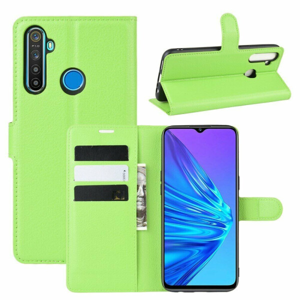

Чехол-книжка Deexe Book Type для Realme 5 - Green