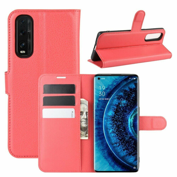 

Чехол-книжка Deexe Book Type для OPPO Find X2 - Red