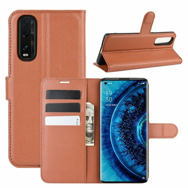 

Чехол-книжка Deexe Book Type для OPPO Find X2 - Brown
