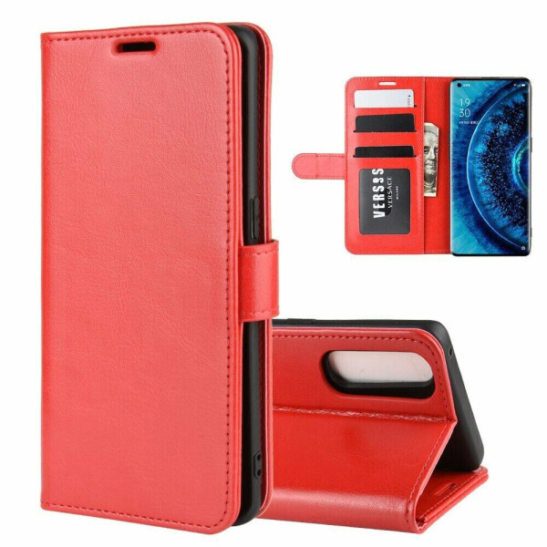 

Чехол-книжка Deexe Wallet Style для OPPO Find X2 - Red
