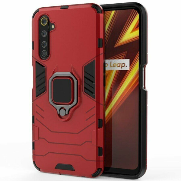 

Защитный чехол Deexe Hybrid Case для Realme 6 Pro - Red