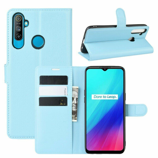 

Чехол-книжка Deexe Book Type для Realme 5 - Baby Blue