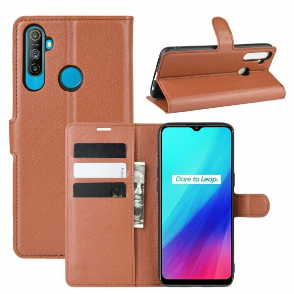 

Чехол-книжка Deexe Book Type для Realme 5 - Brown