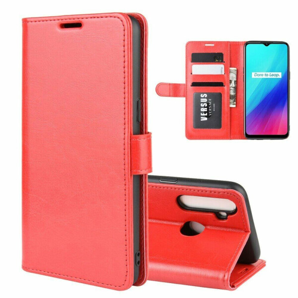 

Чехол-книжка Deexe Wallet Style для Realme 5 - Red