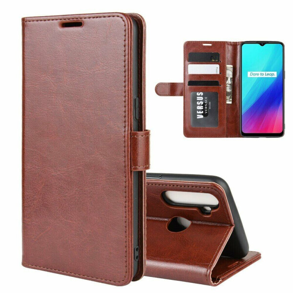 

Чехол-книжка Deexe Wallet Style для Realme 5 - Brown