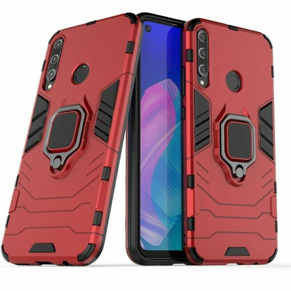 

Защитный чехол Deexe Hybrid Case для Huawei P40 Lite E - Red