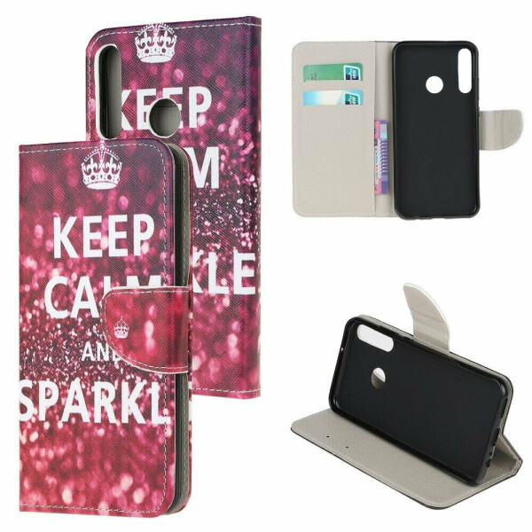 

Чехол-книжка Deexe Color Wallet для Huawei P40 Lite E - Keep Calm and Sparkle