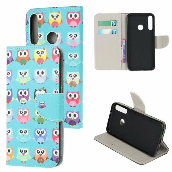 

Чехол-книжка Deexe Color Wallet для Huawei P40 Lite E - Cute Owls
