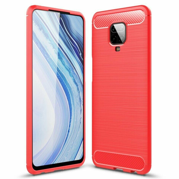 

Защитный чехол UniCase Carbon для Xiaomi Redmi Note 9 Pro / Note 9S / Note 9 Pro Max - Red