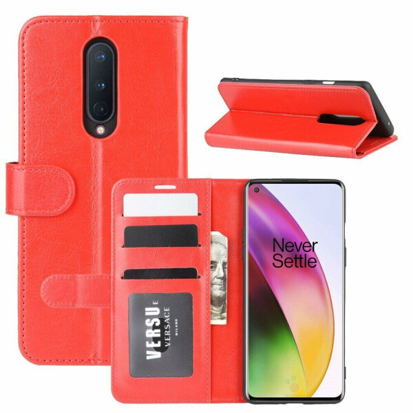 

Чехол-книжка Deexe Wallet Style для OnePlus 8 - Red