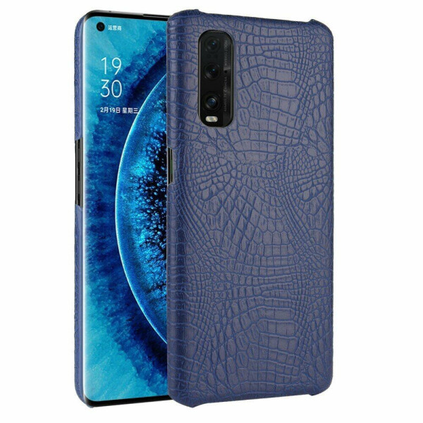 

Защитный чехол Deexe Croco Style для OPPO Find X2 - Dark Blue