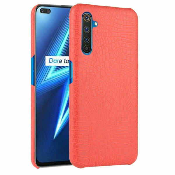 

Защитный чехол Deexe Croco Style для Realme 6 Pro - Red