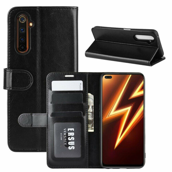 

Чехол-книжка Deexe Wallet Style для Realme 6 Pro - Black