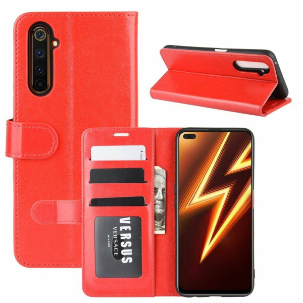 

Чехол-книжка Deexe Wallet Style для Realme 6 Pro - Red