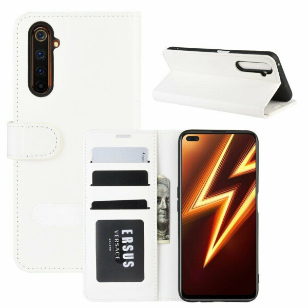 Чехол-книжка Deexe Wallet Style для Realme 6 Pro - White
