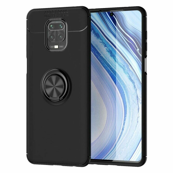 

Защитный чехол UniCase Magnetic Ring для Xiaomi Redmi Note 9 Pro - All Black