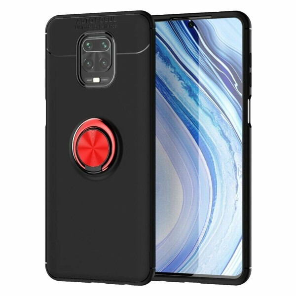 

Защитный чехол UniCase Magnetic Ring для Xiaomi Redmi Note 9 Pro - Black / Red