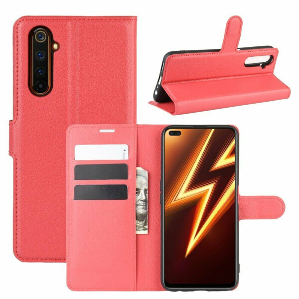 

Чехол-книжка Deexe Book Type для Realme 6 Pro - Red