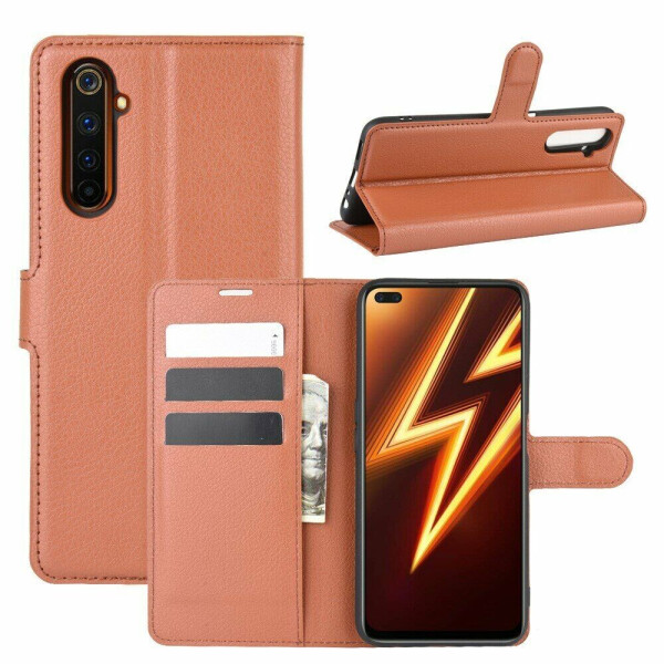

Чехол-книжка Deexe Book Type для Realme 6 Pro - Brown