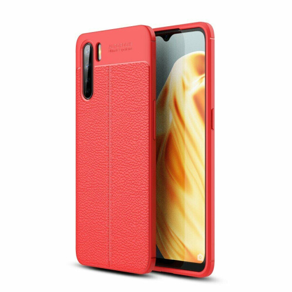 

Защитный чехол Deexe Leather Cover для OPPO A91 / OPPO Reno 3 - Red
