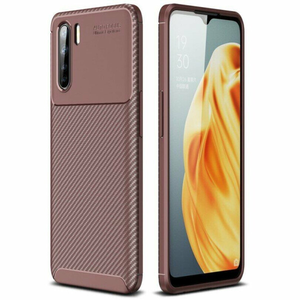 

Защитный чехол Deexe Fusion для OPPO A91 / OPPO Reno 3 - Brown