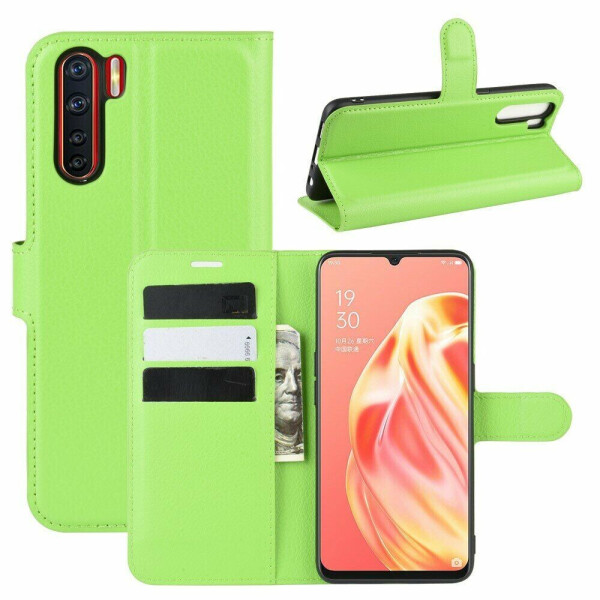 

Чехол-книжка Deexe Book Type для OPPO A91 / OPPO Reno 3 - Green