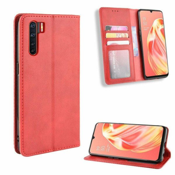 

Чехол Deexe Retro Style для OPPO A91 / OPPO Reno 3 - Red