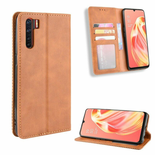 

Чехол Deexe Retro Style для OPPO A91 / OPPO Reno 3 - Brown
