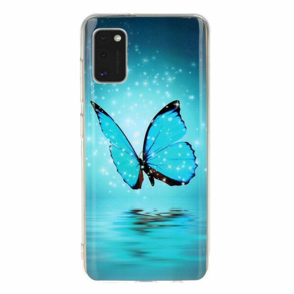 

Силиконовый (TPU) чехол Deexe LumiCase для Samsung Galaxy A41 (A415) - Blue Butterfly