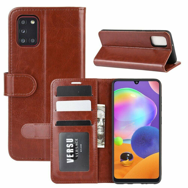 

Чехол-книжка Deexe Wallet Style для Samsung Galaxy A31 (A315) - Brown