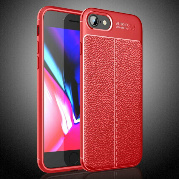 

Защитный чехол Deexe Leather Cover для Apple iPhone SE 2 (2020) / iPhone 8 / iPhone 7 - Red