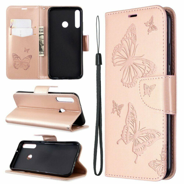 

Чехол UniCase Butterfly Pattern для Huawei P40 Lite E - Rose Gold