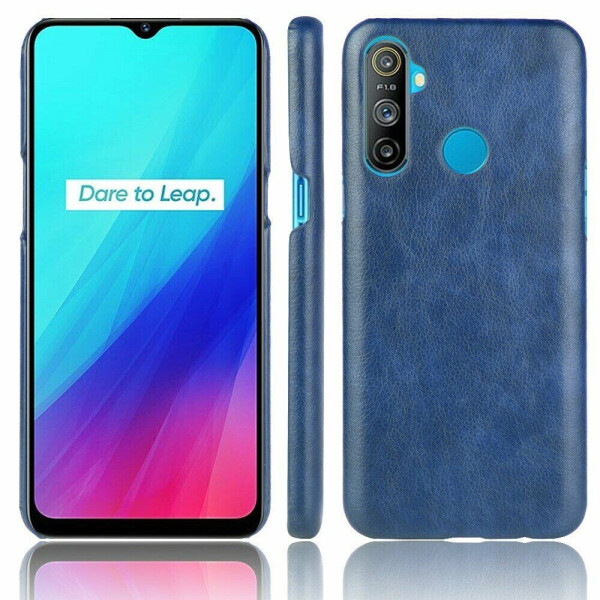 

Защитный чехол Deexe Leather Back Cover для Realme C3 - Blue