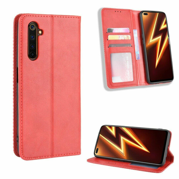 

Чехол Deexe Retro Style для Realme 6 Pro - Red