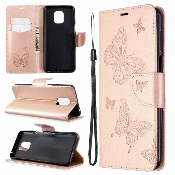 

Чехол UniCase Butterfly Pattern для Xiaomi Redmi Note 9 Pro Max / Note 9 Pro / Note 9s - Rose Gold