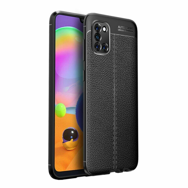 

Защитный чехол Deexe Leather Cover для Samsung Galaxy A31 (A315) - Black