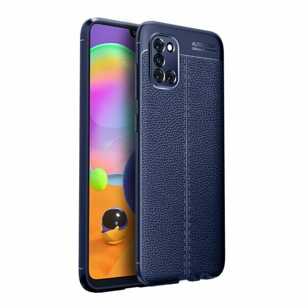 

Защитный чехол Deexe Leather Cover для Samsung Galaxy A31 (A315) - Dark Blue