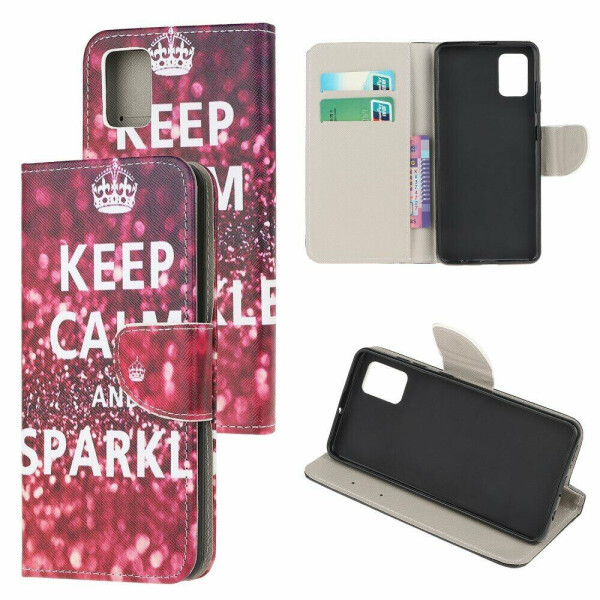 

Чехол-книжка Deexe Color Wallet для Samsung Galaxy A31 (A315) - Quote Keep Calm