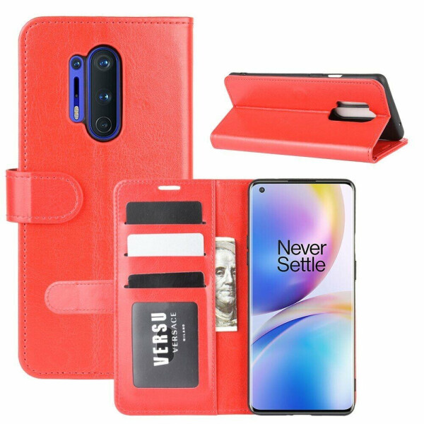 

Чехол-книжка Deexe Wallet Style для OnePlus 8 Pro - Red