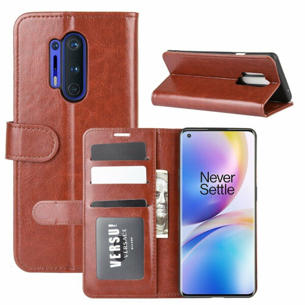 

Чехол-книжка Deexe Wallet Style для OnePlus 8 Pro - Brown