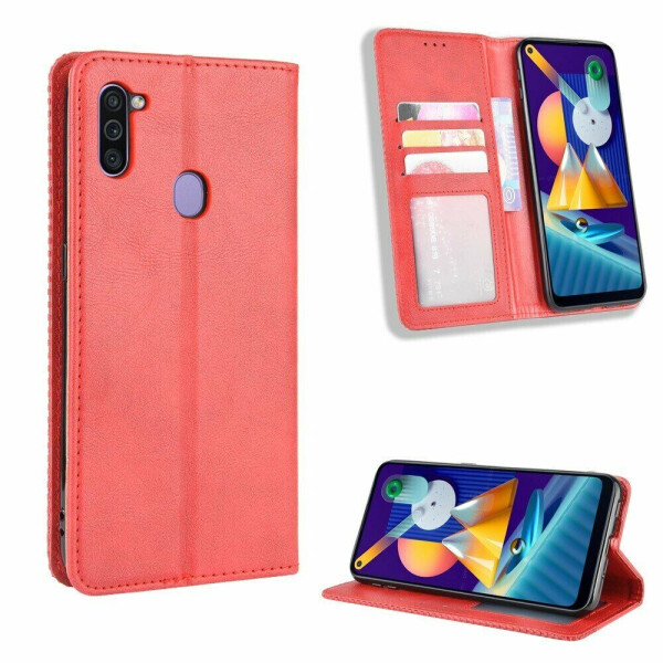 

Чехол Deexe Retro Style для Samsung Galaxy M11 (M115) - Red