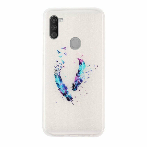 

Силиконовый (TPU) чехол Deexe Pretty Glossy для Samsung Galaxy M11 (M115) - Feather and Bird