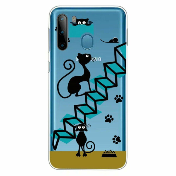 

Силиконовый (TPU) чехол Deexe Pretty Glossy для Samsung Galaxy A21 (A215) - Footprint