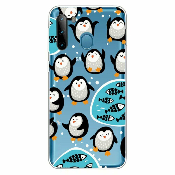 

Силиконовый (TPU) чехол Deexe Pretty Glossy для Samsung Galaxy A21 (A215) - Penguin